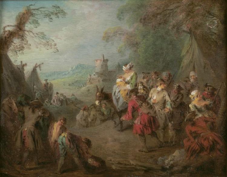 Jean-Baptiste Pater Encampment oil painting image